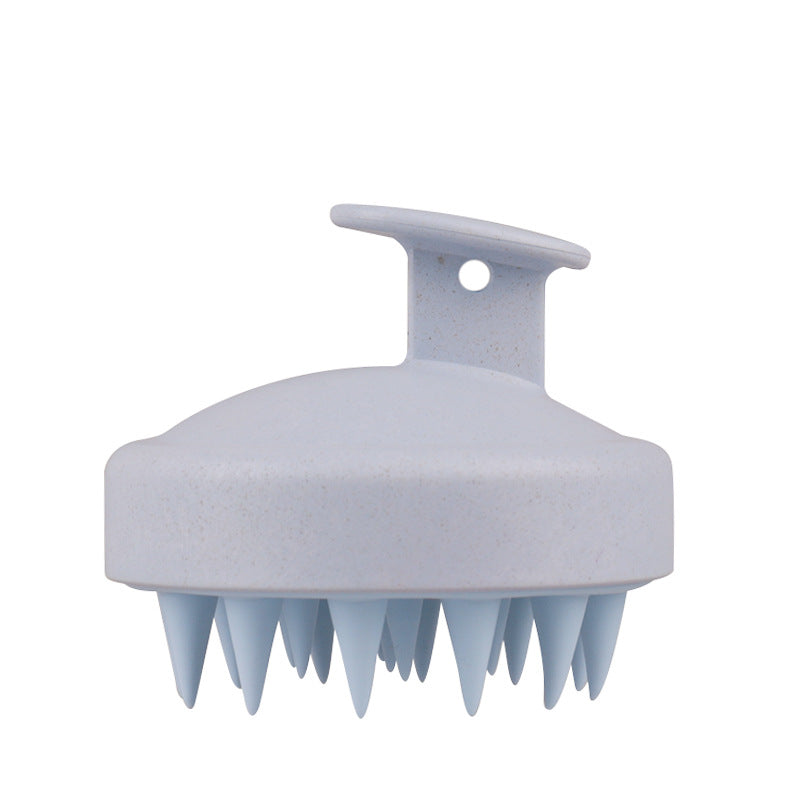 Wheat straw household scalp cleaning anti itch massage brush scratch head silicone hair wash brush