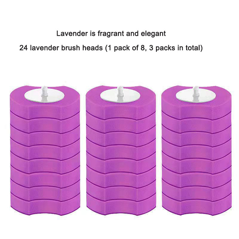 Household toilet brush with no dead corners
