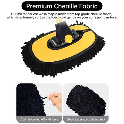 27cm Chenille Mop Head Refill - Removable Reusable for Car & Floor Cleaning, Heavy Duty Mop Accessories