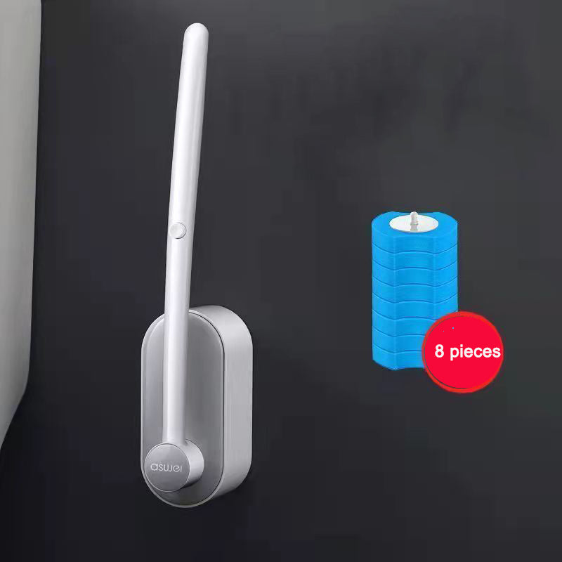 Household toilet brush with no dead corners