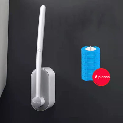 Household toilet brush with no dead corners