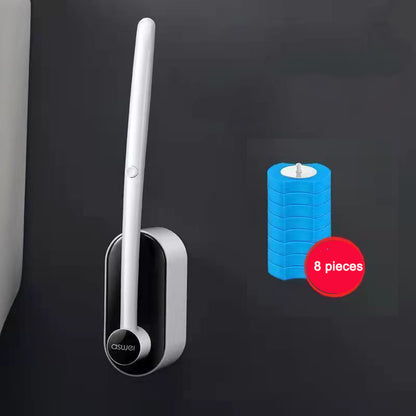 Household toilet brush with no dead corners