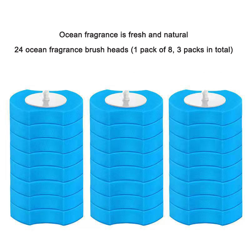 Household toilet brush with no dead corners