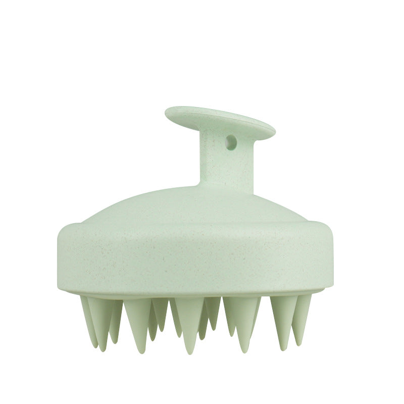 Wheat straw household scalp cleaning anti itch massage brush scratch head silicone hair wash brush